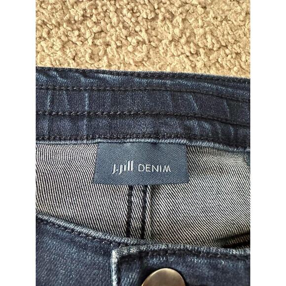 J. Jill Denim 5-Pocket Leggings Dark Wash Skinny Jeggings Blue Women's Size 14 - Picture 7 of 8